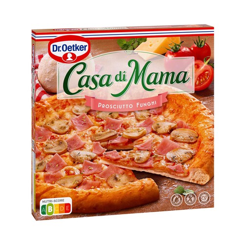 DR. OETKER Pizza de jamón y champiñones Casa di mama 380 g.
