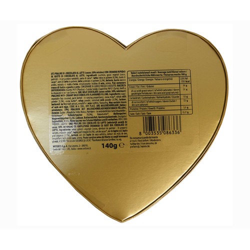 WITORS Bombones caja cuore con forma de corazón 140 g.