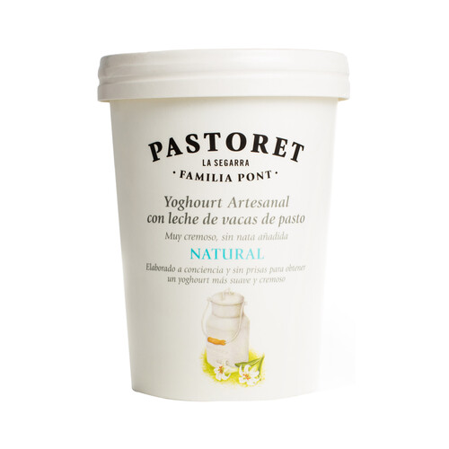 PASTORET Yogur artesanal cremoso de sabor natural  500 g.