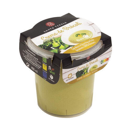 SANTA TERESA Crema de brocolí elaborada con ingredientes 100% naturales SANTA TERESA 400 ml.