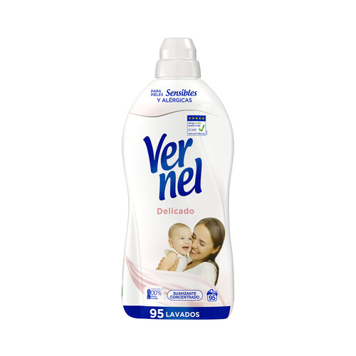 Suavizante delicado VERNEL 95 lavados 1710 ml.