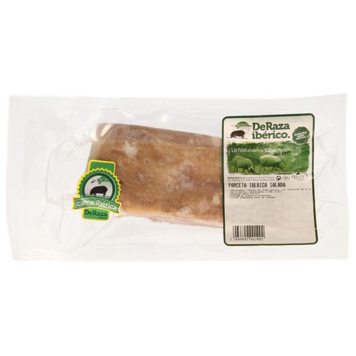 Panceta de cerdo ibérica salada en taco DERAZA