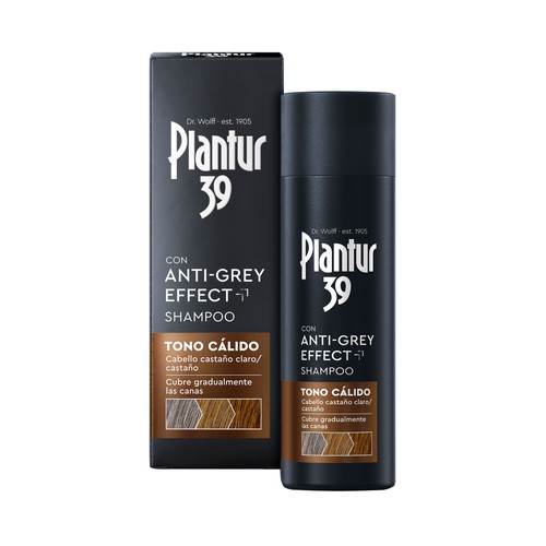 PLANTUR 39 Champú tono cálido, para cabello castaño claro con canas 200 ml.