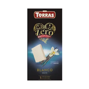 TORRAS Chocolate blanco con vainilla sin azúcares añadidos 100 g.