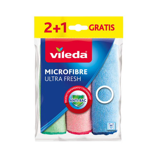 VILEDA Bayeta Microfibre Ultra Fresh VILEDA 2+1 uds.