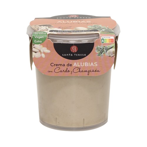 SANTA TERESA Crema de alubias con cardo y champiñones 400 g.