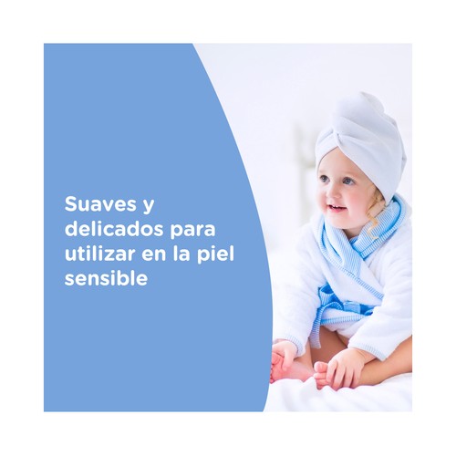 JOHNSON´S Bastoncillos para bebés, niños y adultos de papel con extremos de algodón 100% puro 200 uds.