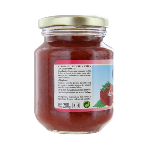 Mermelada de fresa sin azúcar DIET de LURI 280 gr,