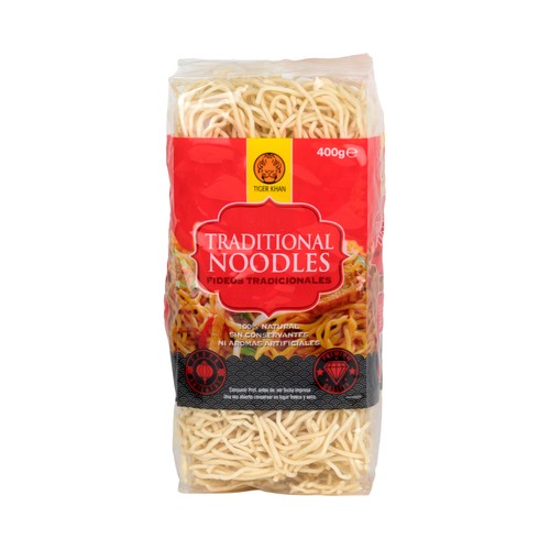 TIGER KHAN Fideos tradicionales (noodles) al huevo TIGER KHAN 400 g.
