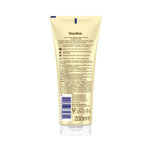 VASELINE Gluta-hya Sérum corporal antimanchas, para una piel luminosa y uniforme 200 ml.