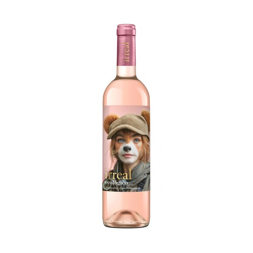 IRREAL Vino rosado ecológico botella 75 cl.