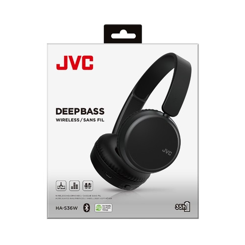 Auriculares bluetooth tipo diadema JVC HA-S36W-BU BLUETOOTH, color negro..