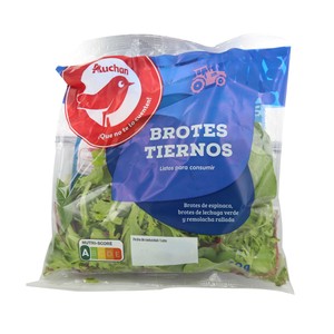 Imagen de AUCHAN Ensalada de brotes tiernos de espinaca, lechuga verde y remolacha rallada 70 g. Producto Alcampo