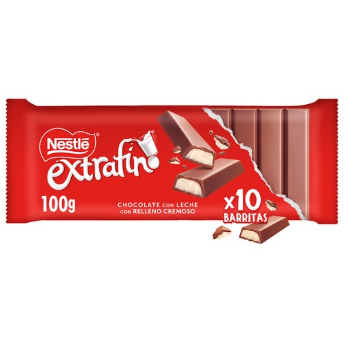 NESTLÉ Extrafino Chocolate con leche y crema de leche 100 g.