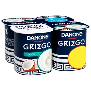 DANONE Yogur griego de coco 4 x 110 g.
