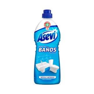 Imagen de ASEVI Desinfectante de baños antical y antimoho para una limpieza completa del baño, acabado con brillo duradero, 1100 ml.