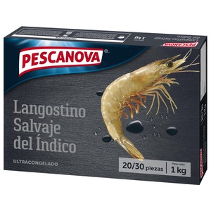 Imagen de PESCANOVA Langostinos 20 / 30 salvajes del Ïndico, ultracongelados PESCANOVA 1 kg P.N