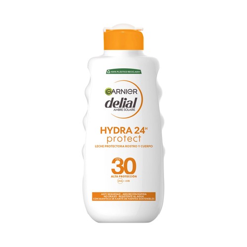 DELIAL Hydra 24h protect Leche protectora solar (cara y cuerpo) con FPS 30 (alto) 175 ml.