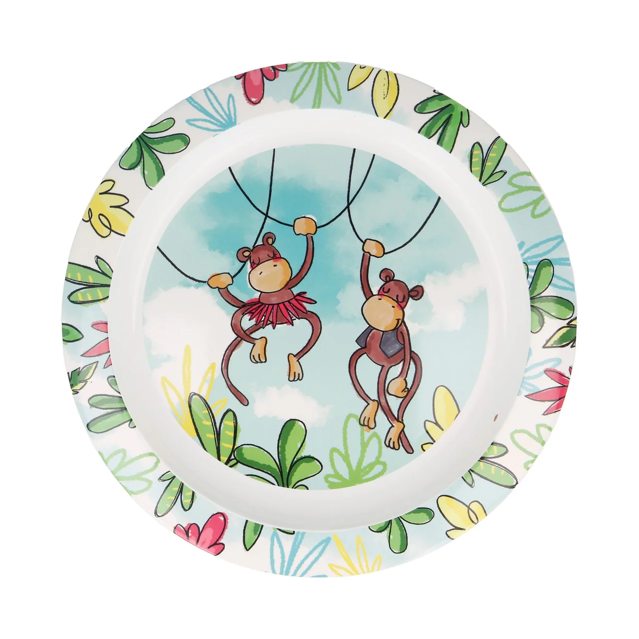 Plato infantil diseño animales apto para microondas