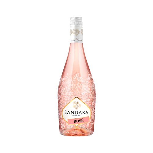 SANDARA Vino rosado frizzante de burbuja fina botella 75 cl.