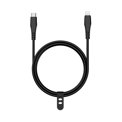 Cable USB C a USB lightning QILIVE 600183171 , longitud 1,2 metros, color negro