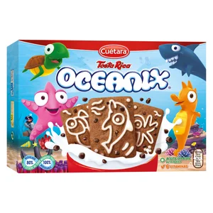 TOSTA RICA Oceanix de Cuetara Galletas de chocolate con divertidos dibujos marinos 400 g.