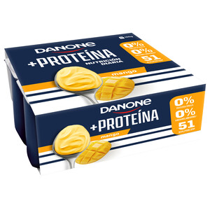 Imagen de DANONE + Proteína Yogur desnatado con mango y alto contenido en proteínas 4 x 105 g.