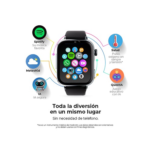 Smartwatch SAVEFAMILY SaveWatch Plus 2, Esfera Blanca, Correa de Silicona Maui".