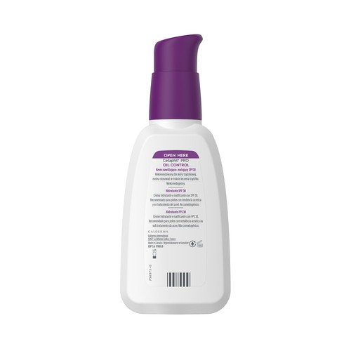 CETAPHIL Pro oil control Crema hidratante y matificante, para pieles sensibles, grasas y con tendencia acnéica 118 ml.
