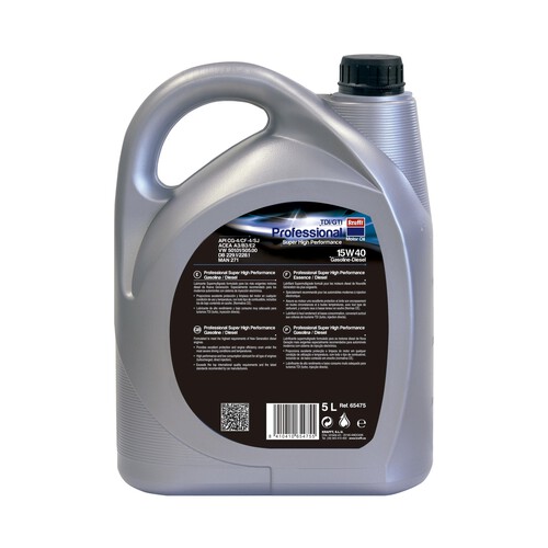 Aceite mineral para vehículos con motores de gasolina o diésel  KRAFFT Profesional 5 litros.