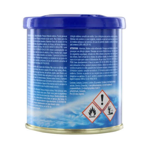 Ambientador en gel para coche, en envase de lata con dosificador y con olor a aire fresco KRAFFT.