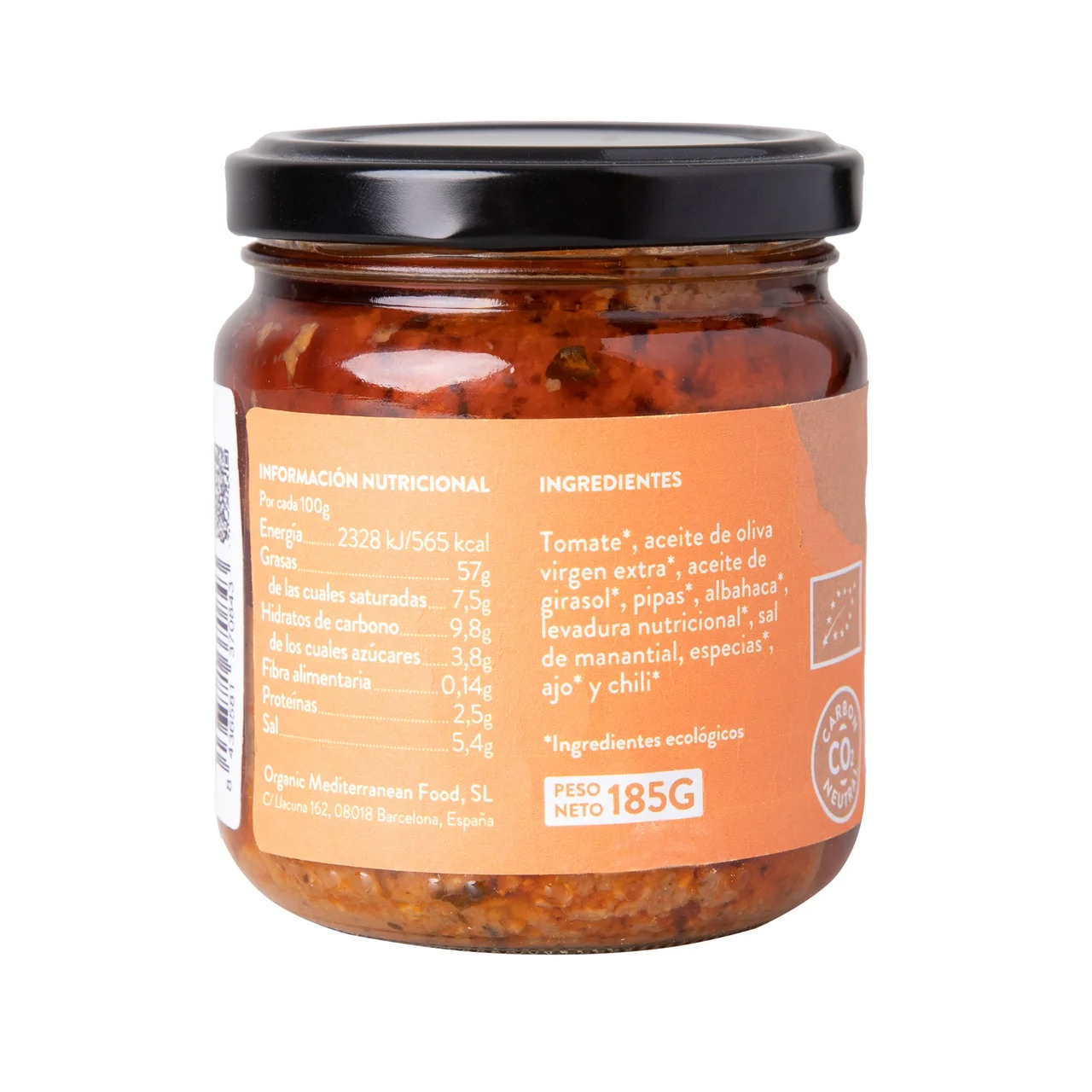 CONCA ORGANICS Salsa pesto rosso, vegana  185 g.