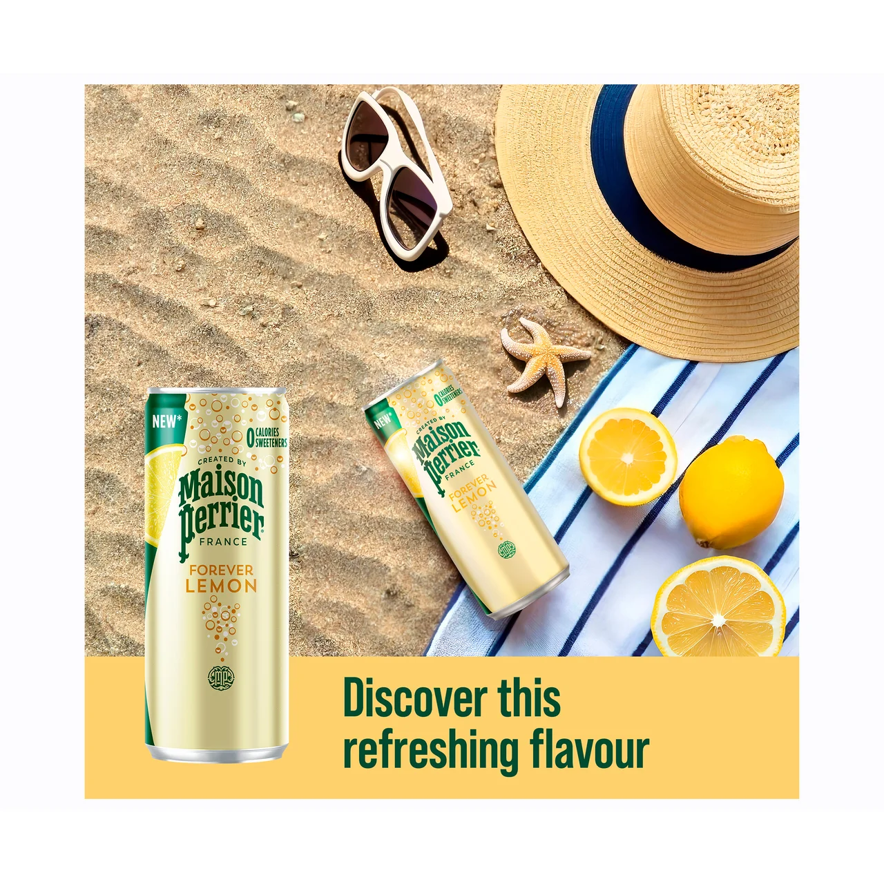 Forever Agua con gas y sabor a limón lata 33 cl.