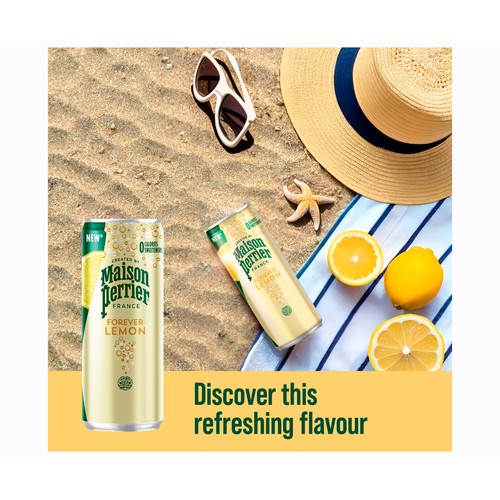 MAISON PERRIER Agua con gas forever limón lata 33 cl.