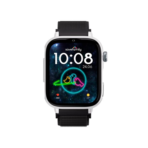 Smartwatch SAVEFAMILY SaveWatch Plus 2, Esfera Blanca, Correa de Tela Black".