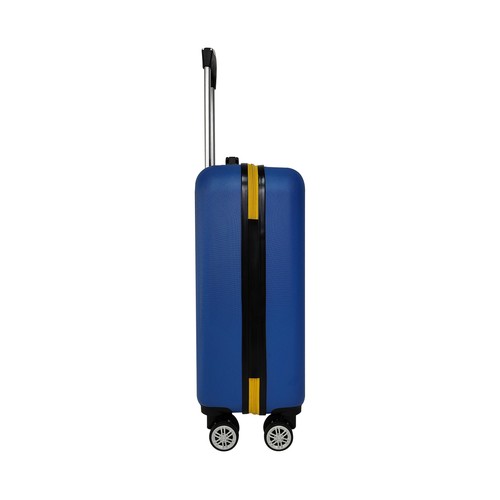 Maleta cabina tipo trolley talla S Rígida, 8 ruedas con cierre Linear azul. AIRPORT