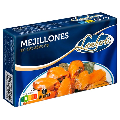 LAMBERT Mejillones en escabeche 20/25 69g.
