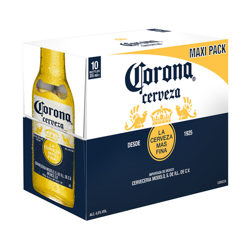CORONA Cervezas mejicanas pack 10 uds x 33,5 cl.