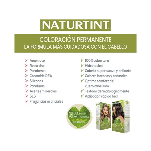 NATURTINT Coloración permanente en gel, sin amoníaco, tono 6.35 Castaño canela intenso NATURTIN Biobased.
