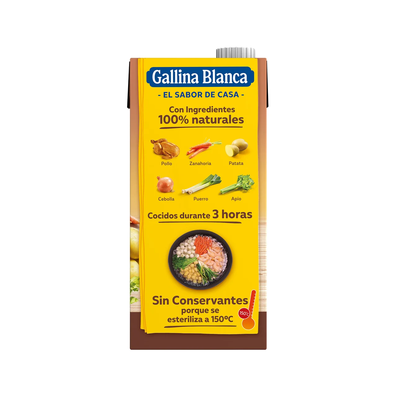 100% Natural Caldo de pollo 1 l.