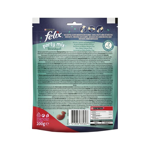 FELIX Snacks gatos Party Mix PURINA FÉLIX 200 g.