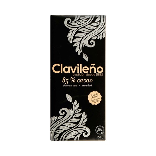 Chocolate negro 85% CLAVILEÑO 100 g.
