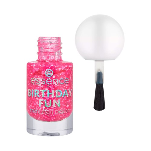 ESSENCE Birthday fun tono 05 Mini esmalte de uñas con purpurina.