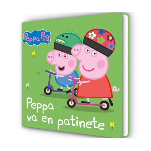 Libro de cartón - Peppa va en patinete, PEPPA PIG. Género: infantil.