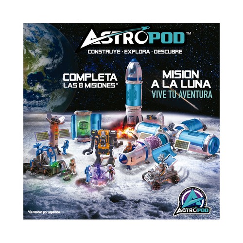 EDUCA Cohete espacial construye y juega con luces y sonido, vehículo lunar y detector de metales real