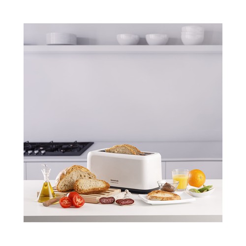Tostador con dos ranuras extra largas TAURUS MyToast Duplo Cool, 6 niveles de tostado, bandeja recogemigas.