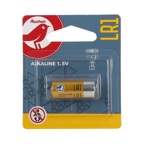 Pila alcalina LR1, 1,5V, PRODUCTO ALCAMPO.