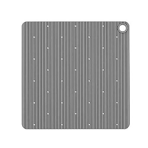 Alfombra de baño de goma antideslizante, 70 x 40, color gris, ALCAMPO.
