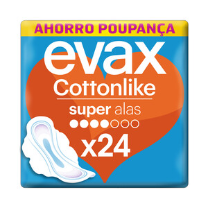 Imagen de EVAX Compresas super con alas EVAX Cottonlike 24 uds