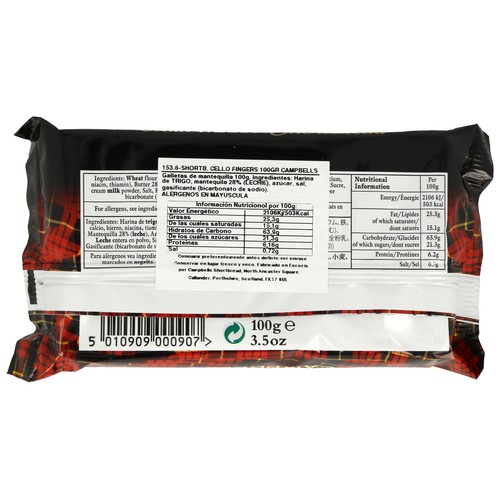 CAMBELL`S Galletas Shortbread 100 g.